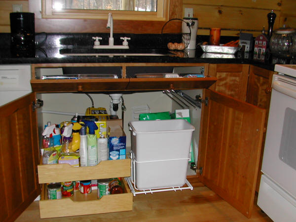 Sink Base Storage | Adirondack Cabinet Maker