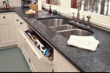 Sink Base Storage | Adirondack Cabinet Maker