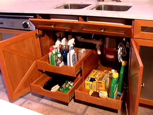 Sink Base Storage | Adirondack Cabinet Maker